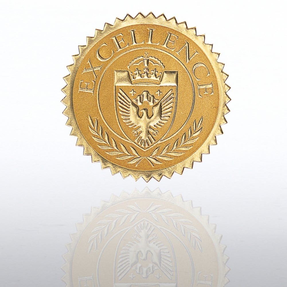 certificate gold seal with ribbon