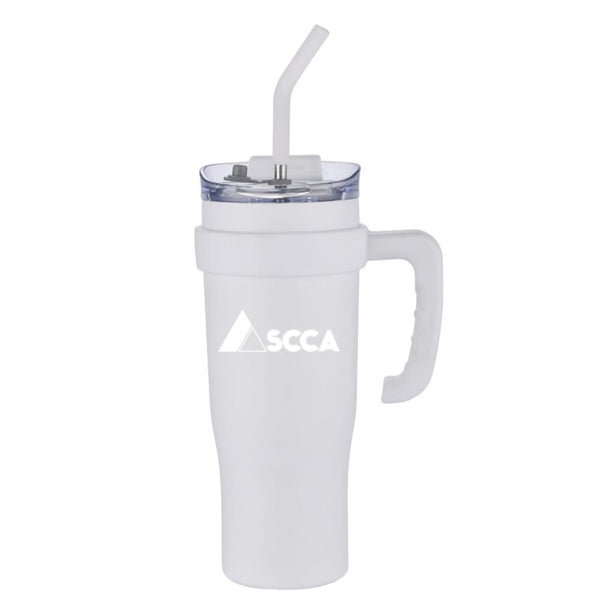 Add Your Logo: 40 oz Travel Mug with Removable Handle