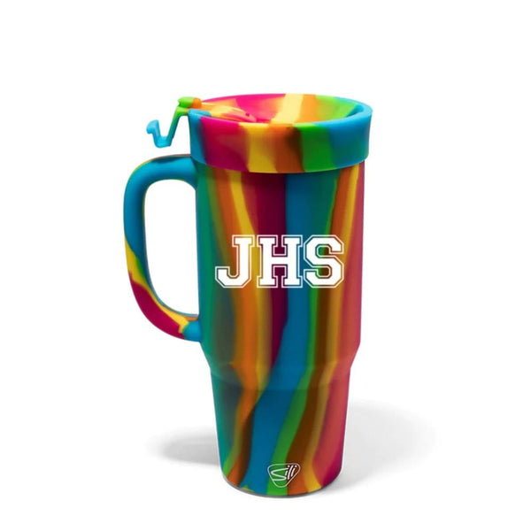 Add Your Logo: Silipint 32 oz Silicone Straw Tumbler with Handle