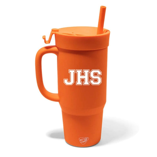 Add Your Logo: Silipint 32 oz Silicone Straw Tumbler with Handle