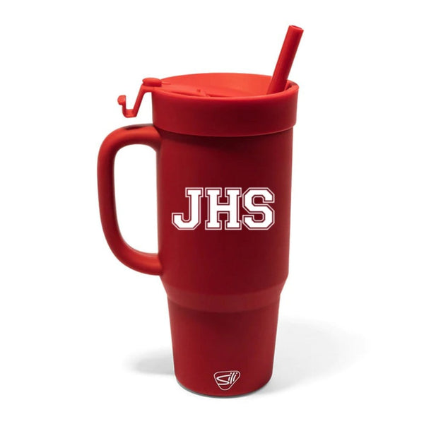 Add Your Logo: Silipint 32 oz Silicone Straw Tumbler with Handle