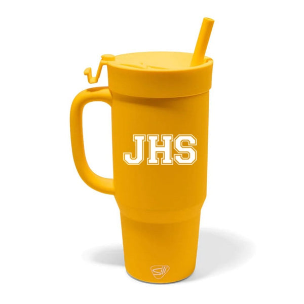 Add Your Logo: Silipint 32 oz Silicone Straw Tumbler with Handle