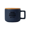 Add Your Logo: 12 oz Ceramic Cafe Mug with Lid