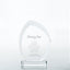 Beveled Edge Crystal Flame Trophy - Slanted Oval