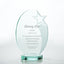 Premium Jade Trophy - Etched Oval Star