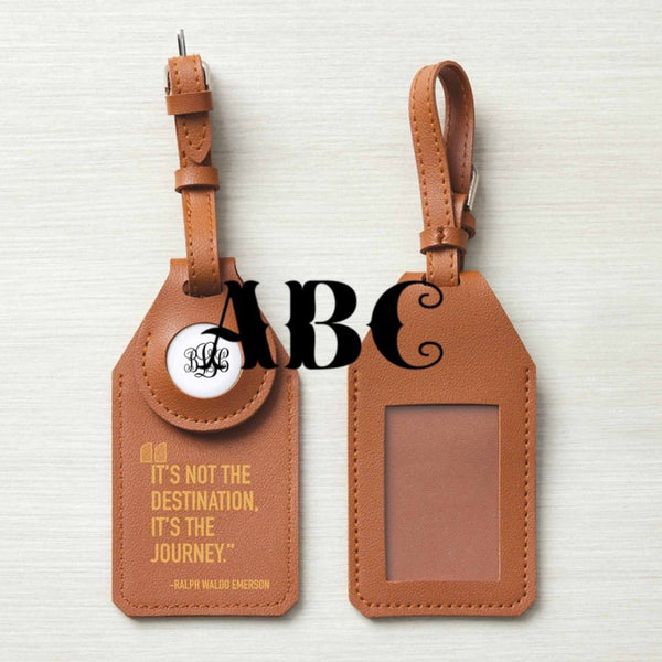 Custom: Modern Luggage Tag and Apple AirTag Gift Set - It's The Journey