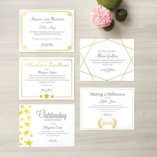 Foil-Stamped Certificate Paper - Artful