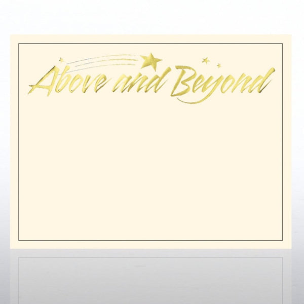 Foil Certificate Paper - Above & Beyond