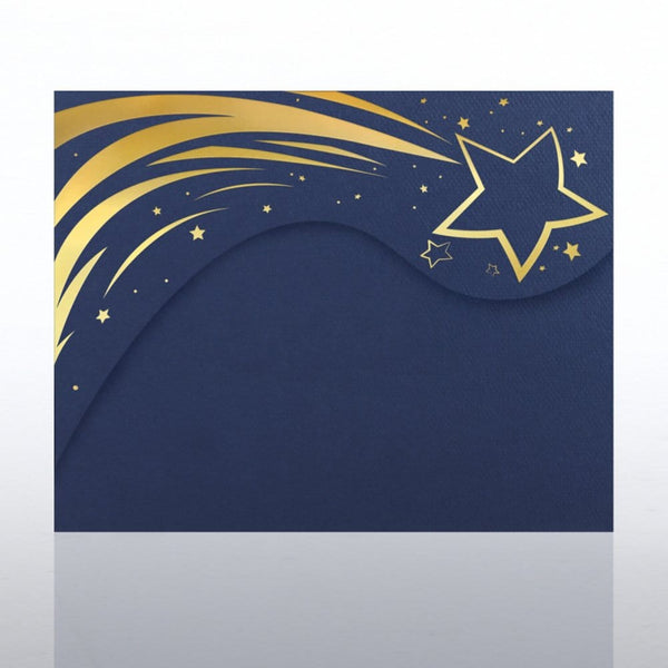 33035BL - Foil Stamped Embossed Folder - Radiant Shooting Star