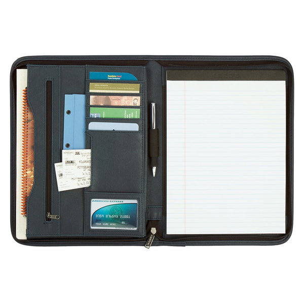 Add Your Logo: Durahyde Zippered Padfolio