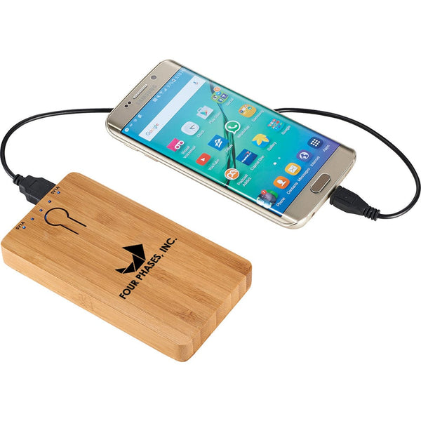 Add Your Logo: Bamboo Power Bank