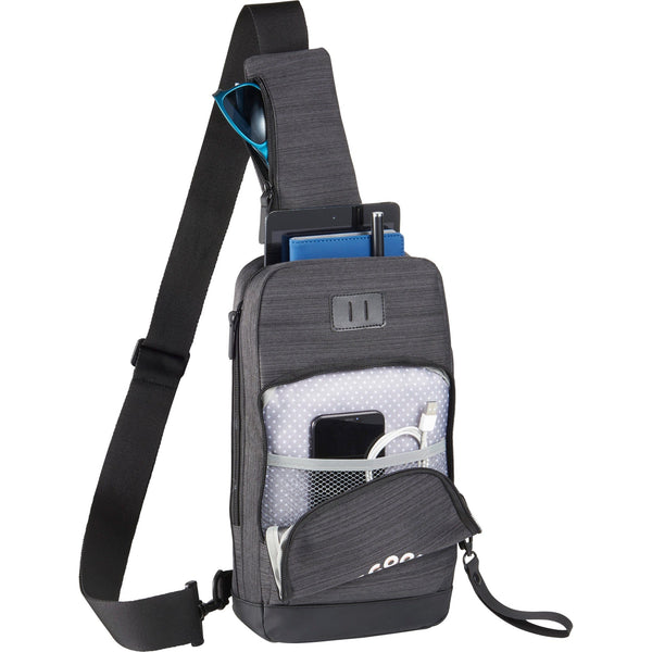 Add Your Logo: Sling Pack with USB Port