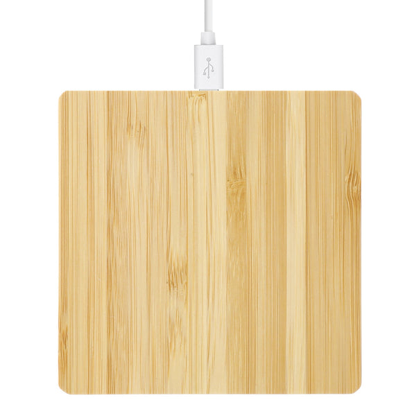 Add Your Logo: Bamboo Wireless Charging Pad