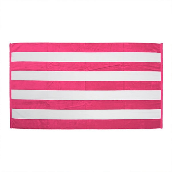 Add Your Logo: Cabana Stripe Beach  Towel