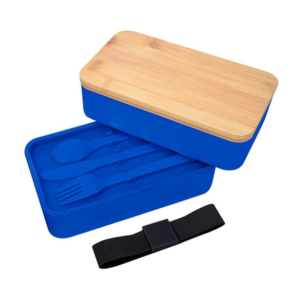 Add Your Logo: Bamboo Bento All-In-One Lunch Set