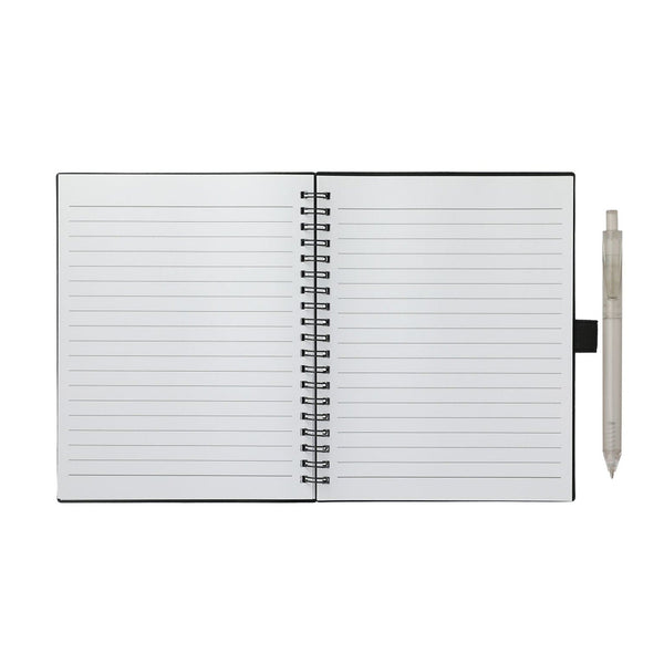 Add Your Logo: Recycled Spiral Notebook w/ RPET Pen