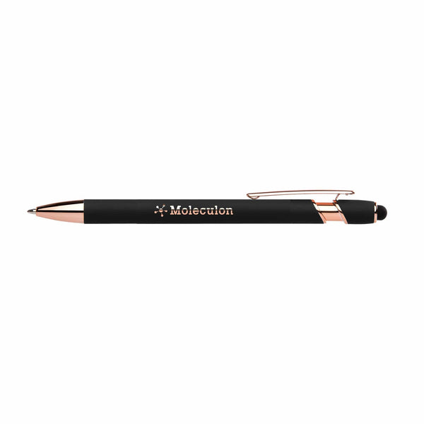 Add Your Logo: Ellipse Softy Rose Gold Stylus Pen