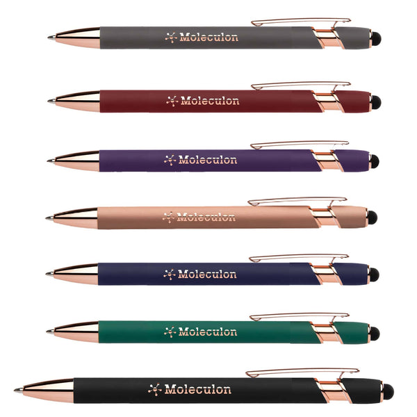 Add Your Logo: Ellipse Softy Rose Gold Stylus Pen