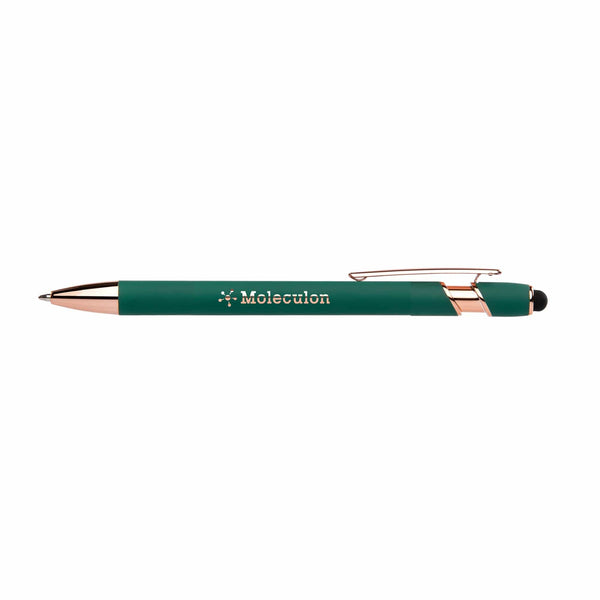 Add Your Logo: Ellipse Softy Rose Gold Stylus Pen