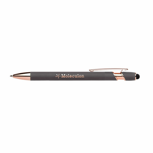 Add Your Logo: Ellipse Softy Rose Gold Stylus Pen