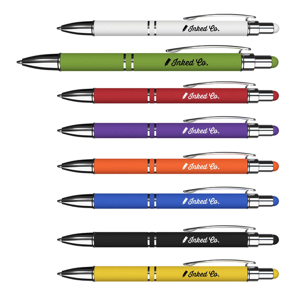 Add Your Logo: Ava Rubberized Ballpoint Stylus Pen