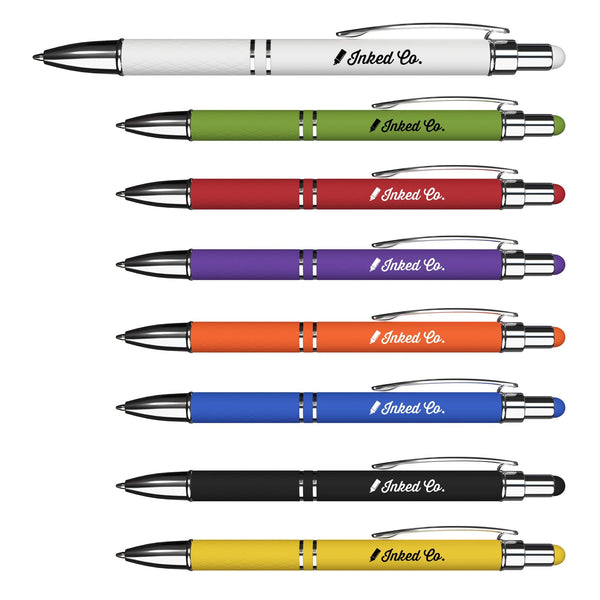 Add Your Logo: Ava Rubberized Ballpoint Stylus Pen