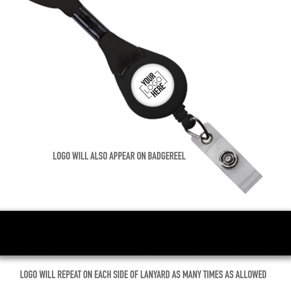 Add Your Logo: Polyester Lanyard with Retractable Badge Reel