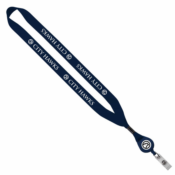 Add Your Logo: Polyester Lanyard with Retractable Badge Reel