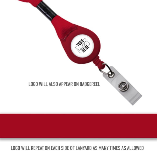 Add Your Logo: Polyester Lanyard with Retractable Badge Reel