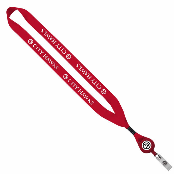 Add Your Logo: Polyester Lanyard with Retractable Badge Reel