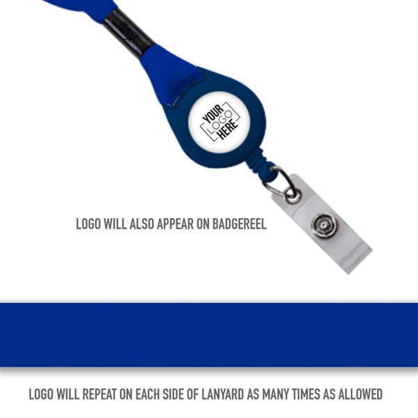 Add Your Logo: Polyester Lanyard with Retractable Badge Reel