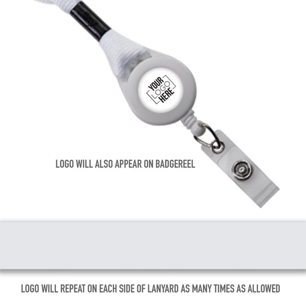 Add Your Logo: Polyester Lanyard with Retractable Badge Reel