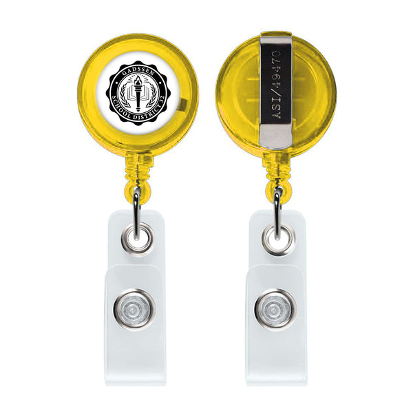 Add Your Logo: Translucent Round Badge Reel - Better