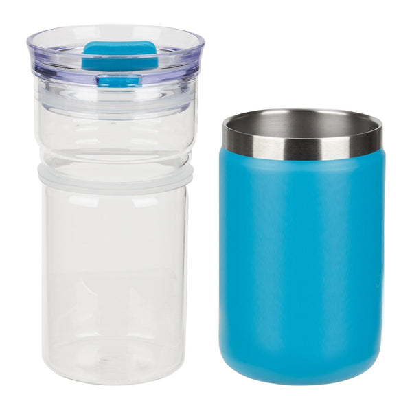 Add Your Logo: 12 oz Glass Tumbler & Insulated Can Cooler