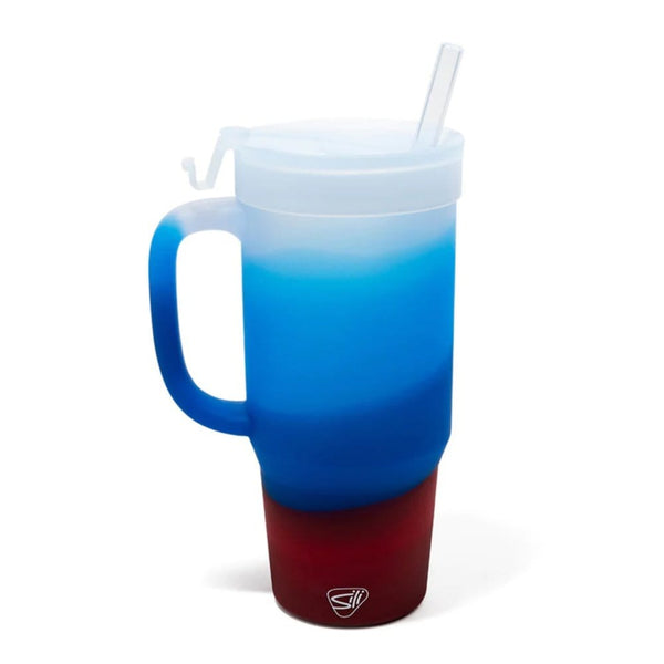 Add Your Logo: Silipint 32 oz Silicone Straw Tumbler with Handle