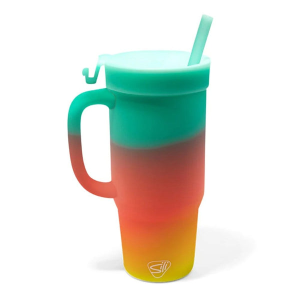 Add Your Logo: Silipint 32 oz Silicone Straw Tumbler with Handle