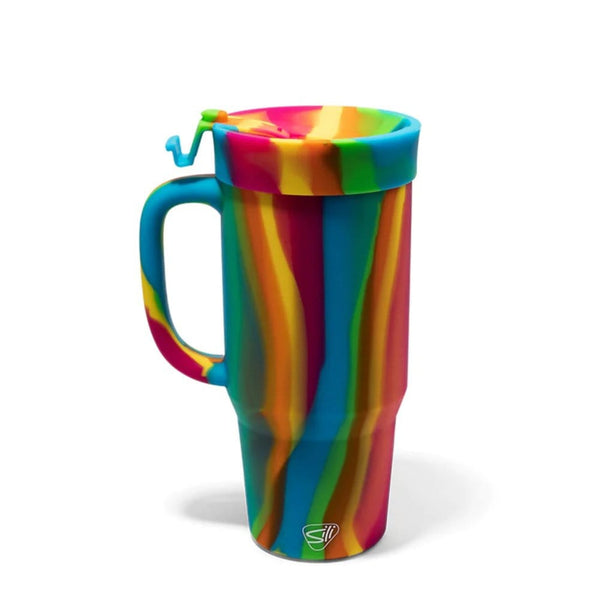 Add Your Logo: Silipint 32 oz Silicone Straw Tumbler with Handle