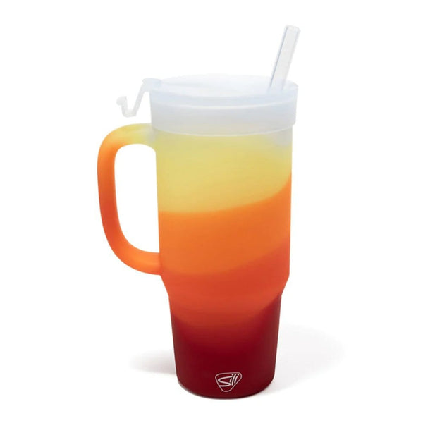 Add Your Logo: Silipint 32 oz Silicone Straw Tumbler with Handle