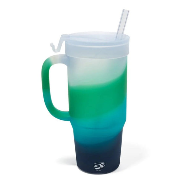 Add Your Logo: Silipint 32 oz Silicone Straw Tumbler with Handle