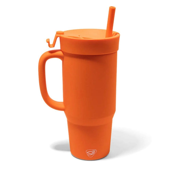 Add Your Logo: Silipint 32 oz Silicone Straw Tumbler with Handle