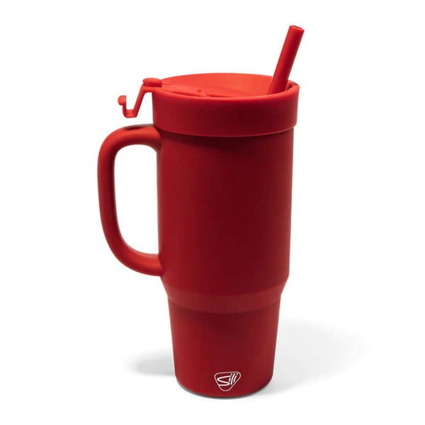 Add Your Logo: Silipint 32 oz Silicone Straw Tumbler with Handle