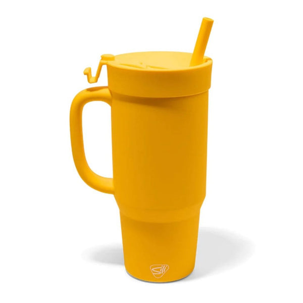 Add Your Logo: Silipint 32 oz Silicone Straw Tumbler with Handle