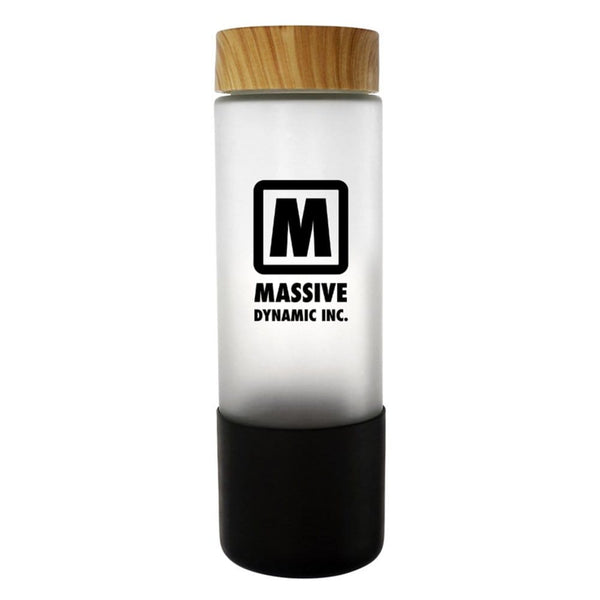 Add Your Logo: 22 oz Frosted Glass Grip Bottle