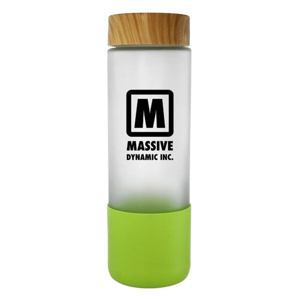 Add Your Logo: 22 oz Frosted Glass Grip Bottle