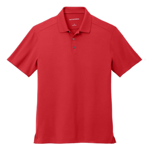 Add Your Logo: Port Authority City Stretch Flat Knit Polo