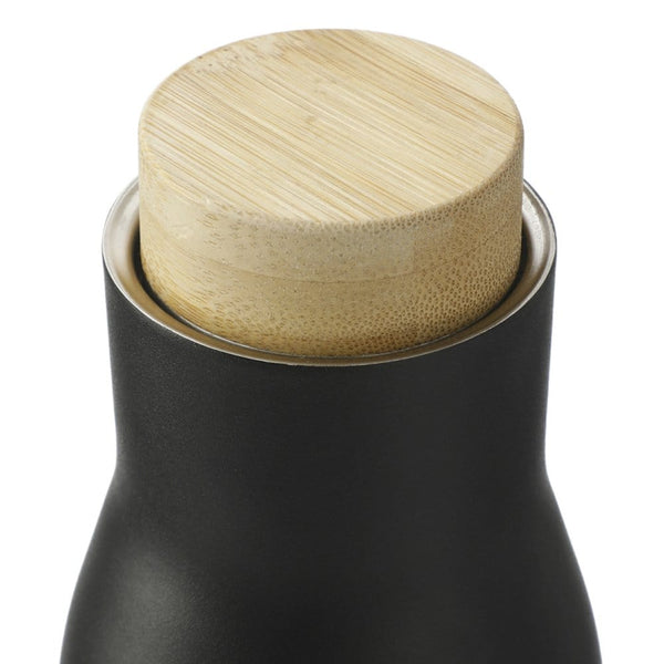 Add Your Logo: 17 oz Soft Touch Bamboo Accent Tumbler