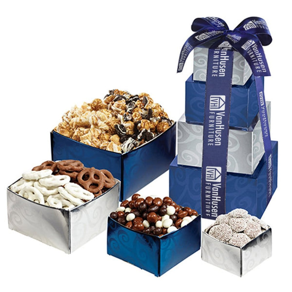 Add Your Logo: Gourmet Chocolate Treat Tower