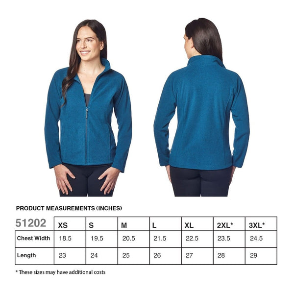 Add Your Logo: Comfy Cozy Ladies Microfleece Jacket