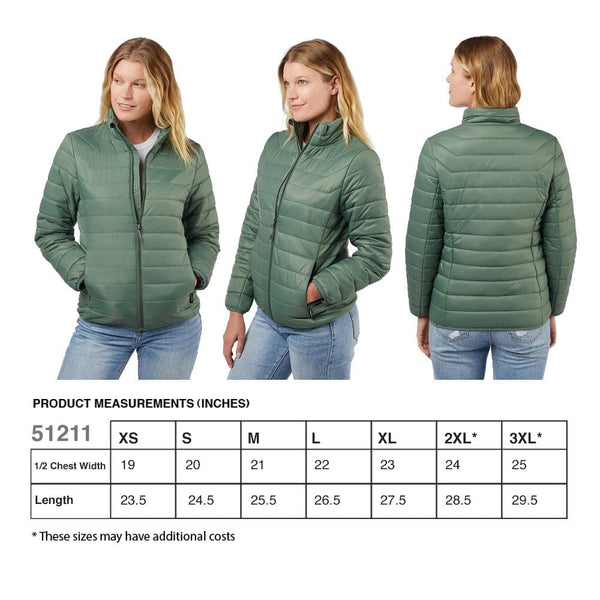 Add Your Logo: Ladies Puffer Coat