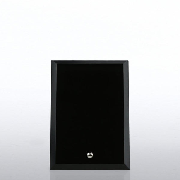 Trophy - Mini Black Beveled Edge Glass Plaque